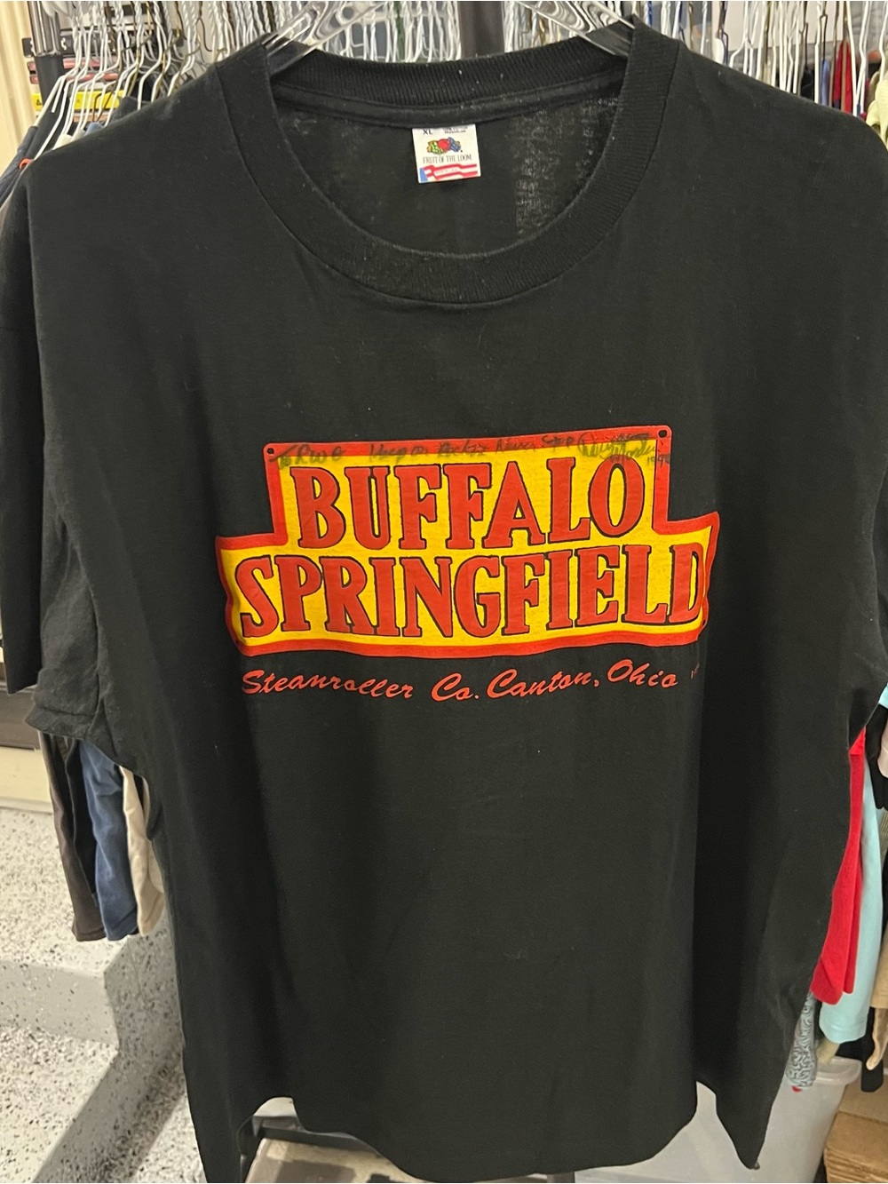 Buffalo Springfield  autographed T Shirt Dewey Martin Size XL